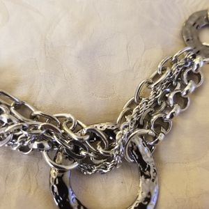 Brand New hammered metal circles chains